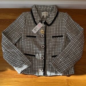 Lilly Pulitzer Black and White Boucle Jacket